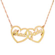 AurolaCo Customized Name Necklace With Heart Personalized Stainless Steel Gold Nameplate Necklace For Women/Me Gift 2024 - buy cheap