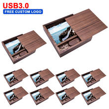 10pcs/lot   flah drive usb3.0 wooden Photo Album Box Memory stick 4GB 16GB 32GB 64GB Pendrive Photography wedding gift free logo 2024 - buy cheap