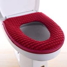 Bathroom Soft Thicker Warmer Toilet Seat Cover Pads Plush Toilet Cover Seat Lid Pad Home Decoration Toilet Seat Cover 2024 - buy cheap