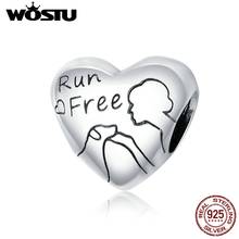 WOSTU 2020 925 Sterling Silver Love with Pet Charm Romantic Women Fit Original Silver Bracelets Pendant Jewelry Making BKC1679 2024 - buy cheap