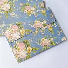 100Pcs wholesale Pastoral elegant floral envelope Chinese style retro cherry blossom rose Letter Paper Craft 175*125mm 2024 - buy cheap