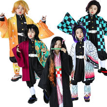Girls Kids Anime Demon Slayer Kimetsu No Yaiba Cosplay Kamado Tanjirou/Agatsuma Zenitsu/Kochou Shinobu Costume Adult Kid C90C36 2024 - buy cheap