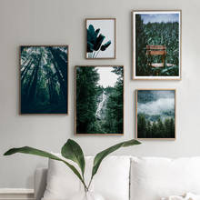 Pintura moderna com tela de floresta natural, pintura artística para parede, pôster e impressões, imagens decorativas para sala de estar, decoração de casa 2024 - compre barato