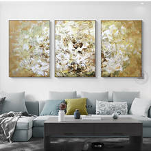 Wall decor painting decorative canvas painting Oil painting golden flower modern abstract oil paintings for living room Gold 2024 - buy cheap