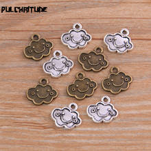 20PCS 12*14mm New Product Two Color Cloud Smiley Face Charms Pendant Jewelry Metal Alloy Jewelry Marking 2024 - buy cheap