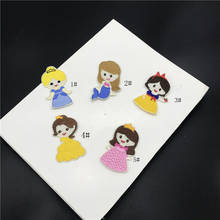 5Pcs/ 3.5X6cm Child Little Princess Applique Clothing Embroidery Patch Fabric Sticker Iron On Patch Craft Sewing Repair 2024 - buy cheap