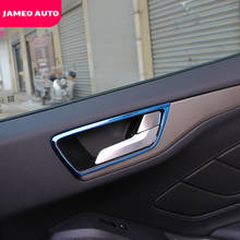 Jameo-manija Interior de acero inoxidable para coche Ford Focus, pegatina embellecedora de decoración, círculo, 4 unids/set/juego, 2019 2020 2024 - compra barato