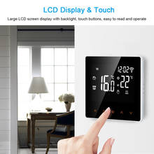 Controlador de temperatura elétrico programável de piso lcd, termostato de ar para aquecimento inteligente, wi-fi 2024 - compre barato