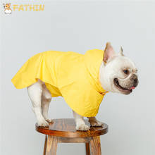 FATHIN Pet Cloak Dog Rain Coat Clothes PVC Waterproof Dog Raincoat 2 Feet Clothes with Hood for Small Medium Large Dogs 2024 - buy cheap