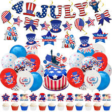 Guirnalda de globos del Día de la independencia, globos patrióticos del 4 de julio, pancarta colgante de remolino, decoración para fiesta del Día Nacional de los Estados Unidos 2024 - compra barato