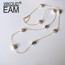 WKOUD EAM Jewelry / 2020 Новая мода темперамент имитация жемчуга длинное ожерелье цепочка свитер женские аксессуары S # N34408 2024 - купить недорого