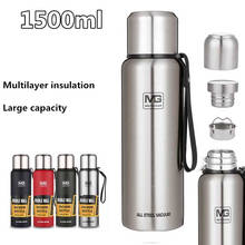 Eco-Friendly Insulated 1500ml Vacuum Flasks Large Capacity Thermals Cup Portable Rope Thermos Water Bottle With Tea Infuser 2024 - buy cheap