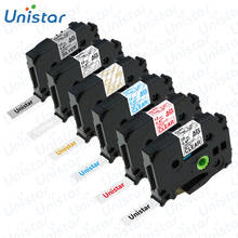 Unistar 12mm 6Pack Compatible for Brother Label Printer Included Laminated Label Tapes TZe-M31 TZe-M32 TZe-M33 TZe-M34 M35 M931 2024 - buy cheap