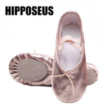 Hipposeus-zapatos de Ballet profesionales para niñas y niños, zapatillas de baile de salón, zapatos de Salsa, PU 2024 - compra barato