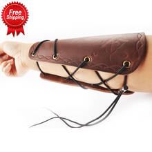 Traditional Cowhide Leather Arm Restraint Protector Guard to Protect Arm for Shooting Hunting Archery Accessory E 2024 - buy cheap