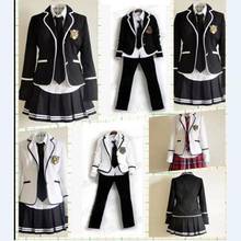 2021 novo casal roupas cosplay traje danganronpa celestia mulher lolita japonês escola uniforme saia vestido de festa de halloween 2024 - compre barato