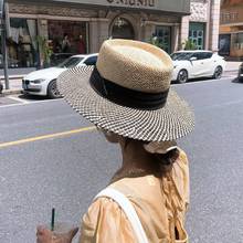 Chapéu de palha de papel, chapéu da moda para verão, feminino, de palha, protetor do sol, trança fina upf50 + para mulheres, homens, praia, chapéu panamá 2024 - compre barato