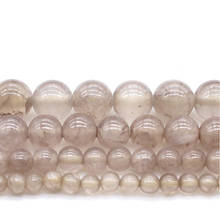 Labradorita de cristal de hielo de cuarzo Natural, piedra de Jades, cuentas sueltas para fabricación de joyería, pulsera, collar, 4mm, 6mm, 8mm, 10mm, gris 2024 - compra barato