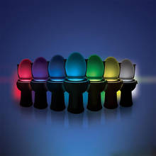 10PCS Smart Bathroom Toilet Discolor Night Light LED Body Motion Sensor Activated Seat Sensor Lamp 8 Color PIR Toilet Lamp 2024 - buy cheap