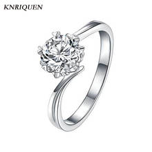 0.5-2 Carat Real Pass Diamond Test Moissanite Wedding Engagement Rings for Women 100% 925 Sterling Silver Ring Fine Jewelry Gift 2024 - buy cheap