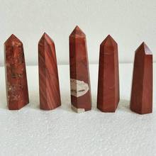 5 Натуральный красная яшма кристаллы кварца камень башня обелиска полированный Исцеление Африка оптовая цена 2024 - купить недорого