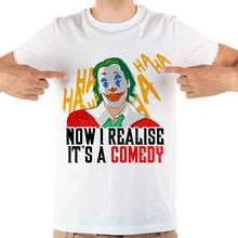 Camiseta divertida de Joaquin Phoenix Joker para hombre, camiseta hipster informal blanca, ropa de calle, 2019 2024 - compra barato