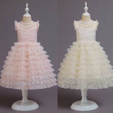 Toddler Kids Baby Girls Lace Tulle Dress Candy Color Tiered Layered Mesh Sleeveless Princess Dress Children Party Tutu Dresses 2024 - buy cheap