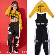 Kid Cool Hip Hop Clothing Hoodie Sweatshirt Shirt Top Crop Running Causal Pants for Girls Jazz Dance Costume Clothes Street Wear 2024 - buy cheap