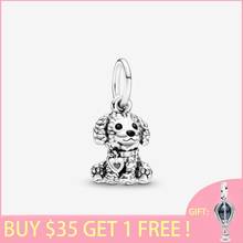 2021 New Arrival S925 Sterling Silver Beads Poodle Puppy Dog Dangle Charms fit Original Pandora Bracelets Women DIY Jewelry 2024 - buy cheap