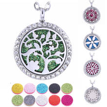 New Tree of Life Aromatherapy necklace Stainless steel open locket Essential Oils Diffuser Pendant Necklace with 10 pcs pads 2024 - buy cheap