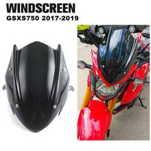 Мотоцикл ветер экран лобовое стекло щит экран с кронштейном для Suzuki GSXS750 GSX-S750 GSX-S GSXS 750 2017 2018 2019 черный 2024 - купить недорого