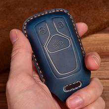 Leather Car Key Cover Case for Audi A4L A4 B9 Q5 Q7 TT TTS TFSI A5 S5 8S 2016 2017 Car Remote Key Fob Shell Covers Case Protect 2024 - buy cheap