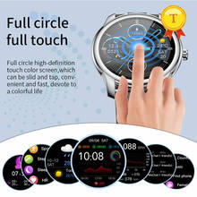 Reloj inteligente IP68 con pantalla táctil redonda, resistente al agua, control del ritmo cardíaco y de la presión sanguínea, 2021 2024 - compra barato