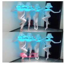 Nightclub bar female singer dance team stage show costume table lamp headgear white party costumes 2024 - buy cheap