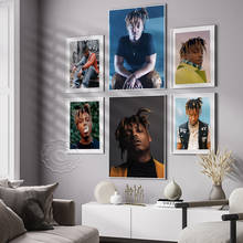 Póster de pintura en lienzo de America Rock Music Star Rapper Juice Wrld, impresiones artísticas Vintage de cantante de música Hip-Hop, Mural de colección para fanáticos 2024 - compra barato