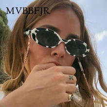 MVBBFJR Fashion Cow Colour Women Sunglasses Men Vintage Shade Mirror Eyewear Female Retro Sun Glasses Ins Small Frame UV400 Oval 2024 - buy cheap