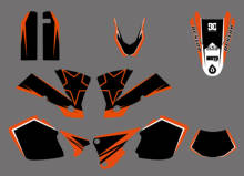 Новый стиль (0419 оранжевый и черный) команда графики и фоны наклейки для KTM 125 200 250 300 400 450 EXC 525 2024 - купить недорого