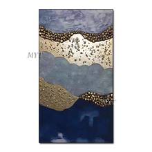 100% Real Painting Hand Painted 1 Cosmic Color Stone Picture, Painting Canvas Mural, Corridor 2024 - buy cheap