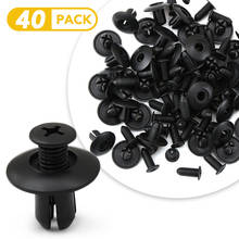 40 X 8mm Hole Auto Clips Car Bumper Door Trim Panel Plastic Rivets Front Dumper Fender Fastener Push Pin Clips 2024 - buy cheap