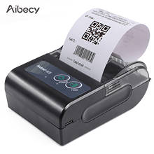 Aibecy-Mini impresora térmica portátil, máquina de impresión inalámbrica de recibos de 58mm, conexión USB BT, compatible con comando ESC/POS para supermercado 2024 - compra barato