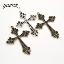 YuenZ 2pcs Antique silver color Charms cross Plated Pendants  Jewelry Making DIY Handmade Craft 75*52mm T08 2024 - buy cheap