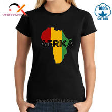 New arrival The Map of Africa creative Wakanda t shirts woman Brand comfortable reggae tops summer cool Rasta shirt Country Flag 2024 - buy cheap