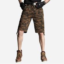 Men Summer Military Cargo Camouflage Shorts Cotton Trousers Loose Fit Bermuda Masculine Big Multi-Pocket Brand Shorts;ZA482 2024 - buy cheap
