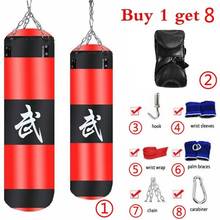 Conjunto de accesorios para boxeo, kit de boxeo para entrenamiento físico con bolsa de arena colgante, perfecto para boxeo MMA, Muay thai y Sanda, 8 unidades 2024 - compra barato