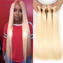 613 Blonde 36 38 40 Inch Brazilian Hair Weave Bundles Straight 100% Human Hair 3/4 Bundles Natural Color Remy Hair Extensions 2024 - buy cheap