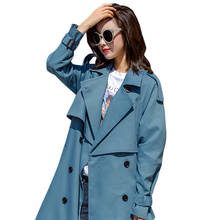 Windbreaker Coats Long Double-breasted Overcoat 2020 Spring Autumn Coat Women Trench Coats Korean Loose Casual Ladies Outerwear 2024 - buy cheap