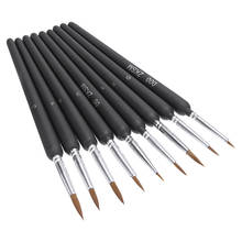 9pcs Miniature Detail Paint Brush Set Soft Brushes Pen Watercolor Art  Oil Drawing Paint By Number Pens 2024 - buy cheap