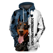 Doberman Pinscher Camo 3D Printed Hoodies Men/women Hipster Streetwear Outfit Autumn Boys Hiphop Hood Sweatshirts Tops Clothes 2024 - buy cheap