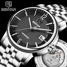 BENYAR Top Brand Luxury Mens Watches Business Full steel Fashion Casual Waterproof Automatic Watch Men's Clock Relogio Masculino 2024 - buy cheap