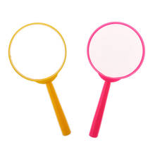 Juego de lupa de mano para niños, 2 piezas, lupa de 60mm de diámetro, 3X-Rosa + amarillo 2024 - compra barato